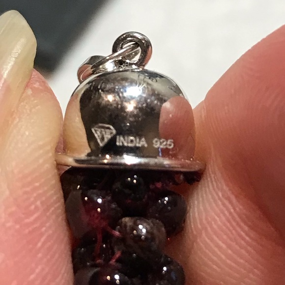 Garnet Beaded Bracelet & 925 Closure - Picture 6 of 8